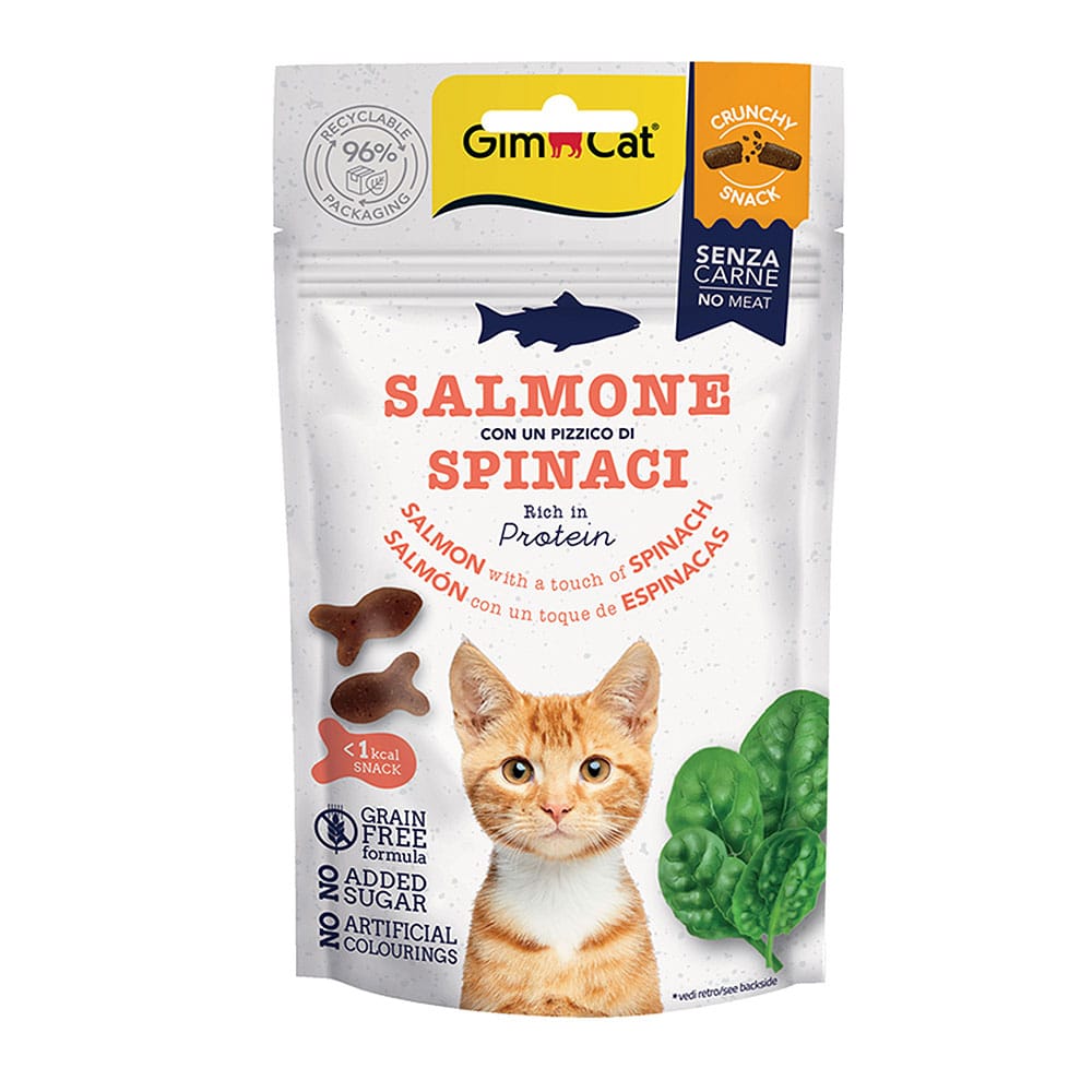 GimCat Adult Salmon & Spinach traškūs skanėstai katėms 50 g