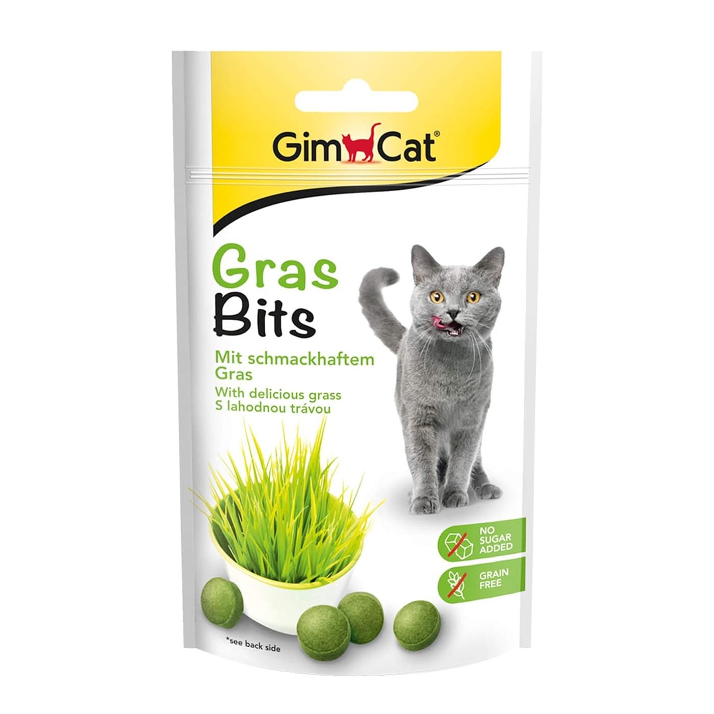 GimCat Adult Gras Bits skanėstai katėms, su tikra žole, 50 g