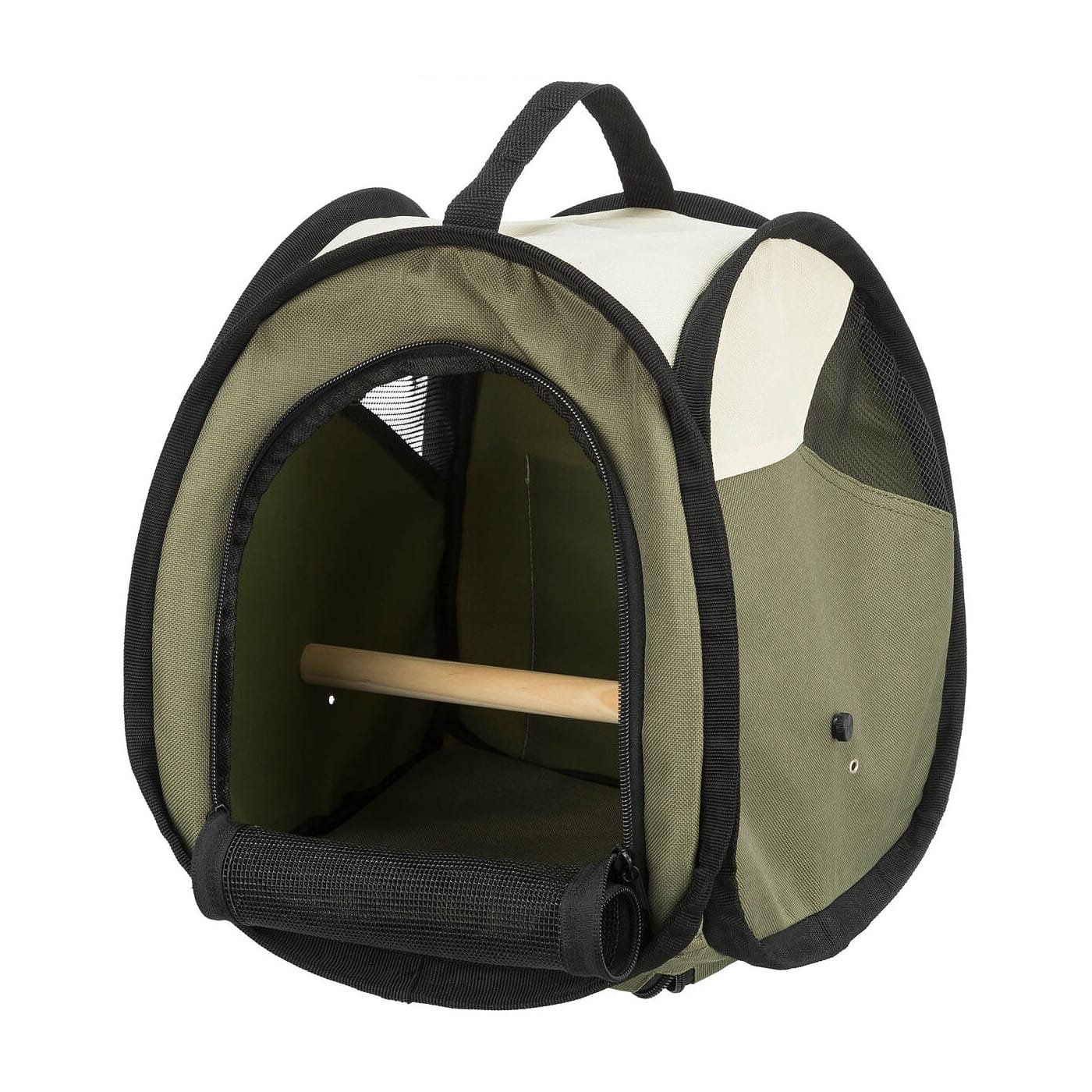 Trixie transportavimo krepšys paukščiams, tamsiai žalias su kreminiu