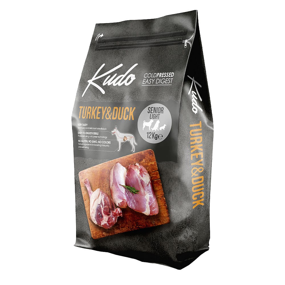 Kudo Senior Light Turkey & Duck sausas maistas šunims