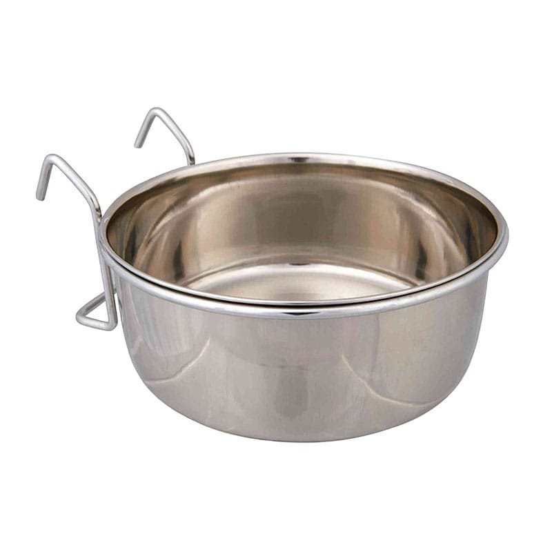 Trixie nerūdijančio plieno dubenėlis su laikikliu paukščiams, 150 ml