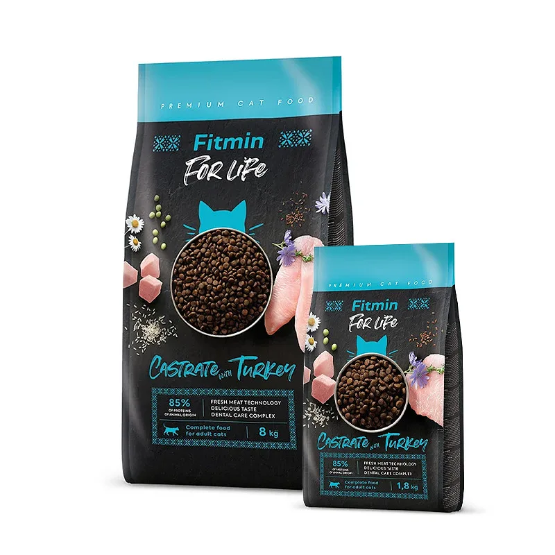 Fitmin for Life Castrate Turkey sausas maistas katėms