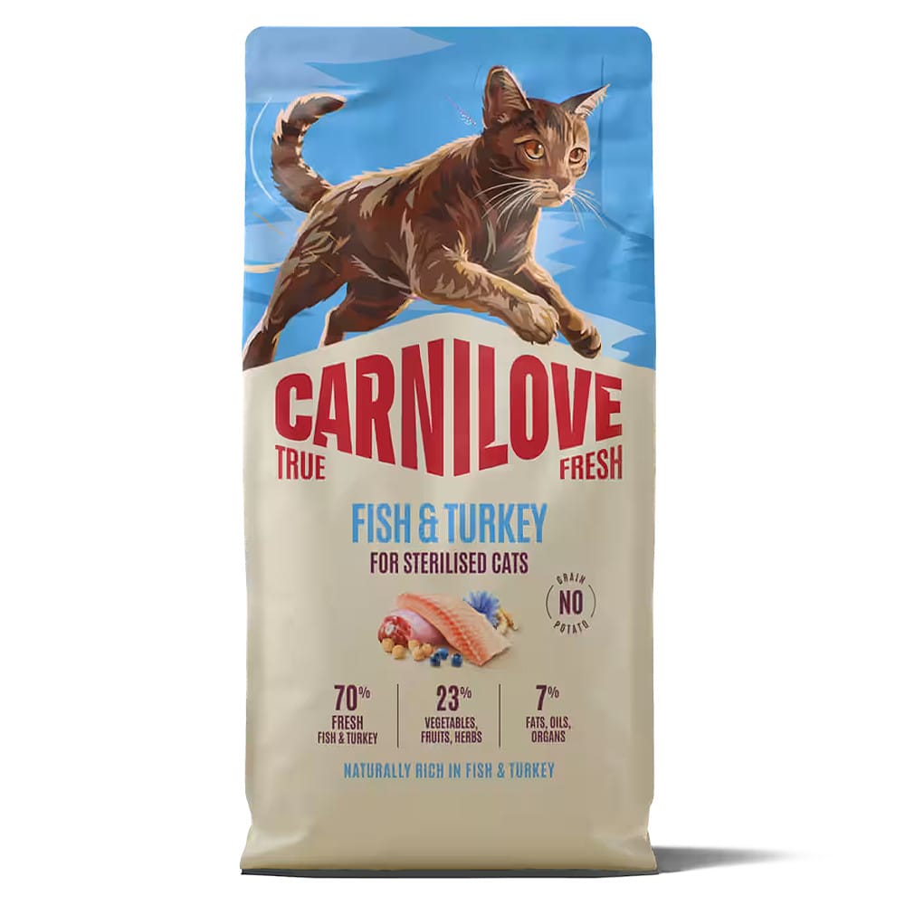 Carnilove True Fresh Adult Fish & Turkey Sterilised sausas maistas katėms