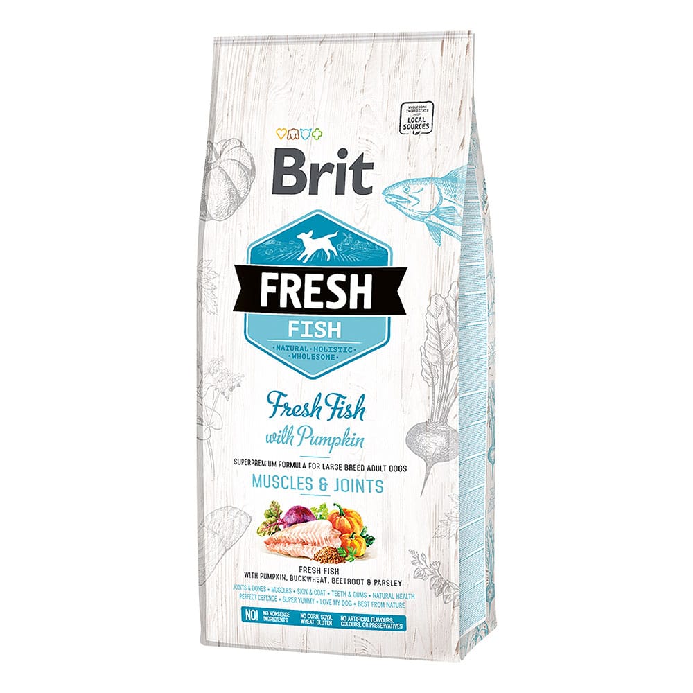 Brit Fresh Fish with Pumpkin Adult Large sausā barība suņiem