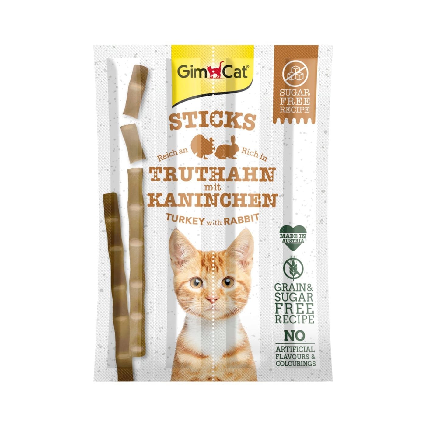 GimCat Adult Sticks Turkey & Rabbit pagaliukų skanėstai katėms