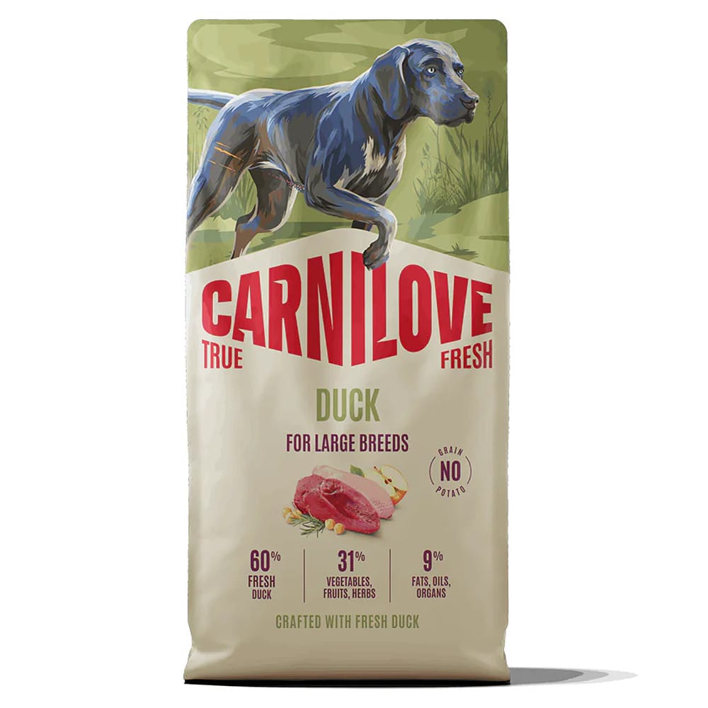 Carnilove True Fresh Adult Duck Large Breed sausas maistas šunims