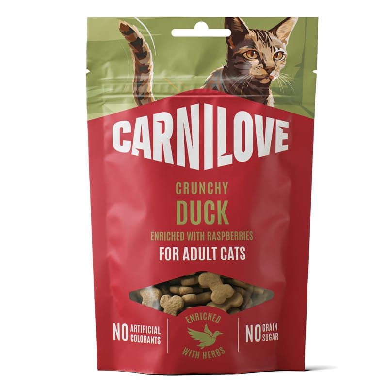 Carnilove Duck with Raspberries skanėstai katėms, 50 g