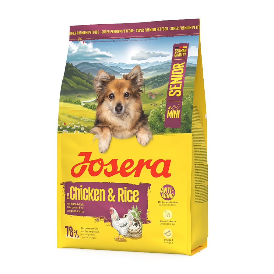 Josera Mini Senior Chicken & Rice sausas maistas šunims, 900 g