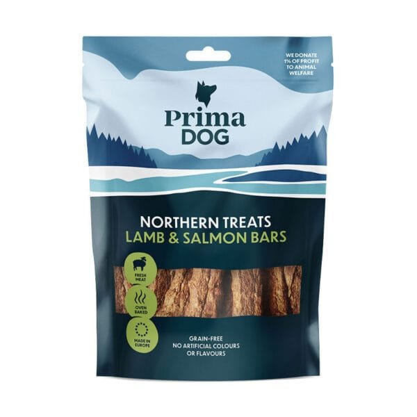 PrimaDog Northern Treats Lamb & Salmon Bars skanėstai šunims 80 g