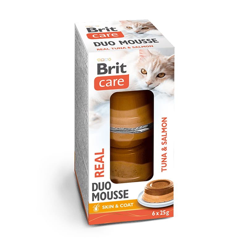 Brit Care Double Layer Mousse Real Tuna and Salmon skanėstai katėms 150 g