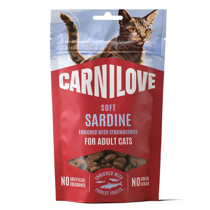Carnilove Sardine with Strawberries skanėstai katėms, 50 g