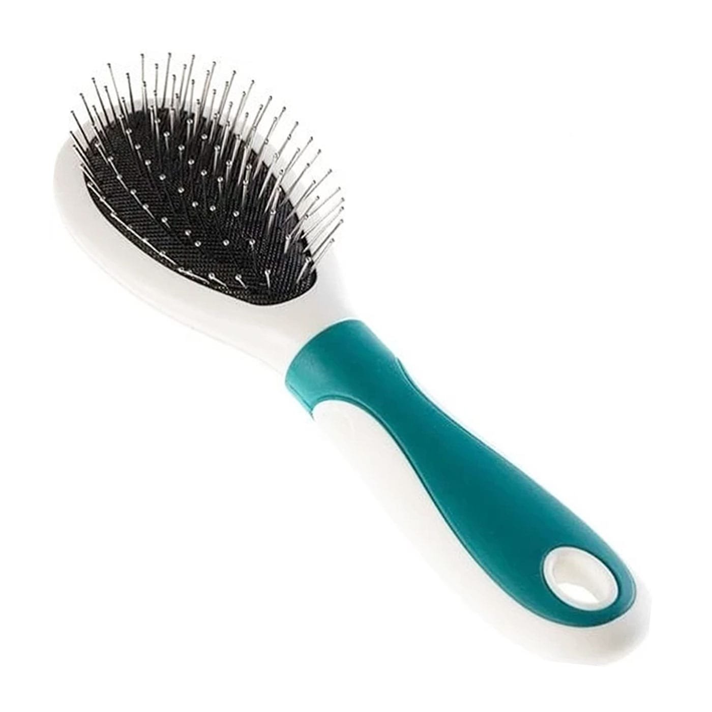 GimDog ovalus šepetys šunims viršutiniam kailio sluoksniui ir poplaukiui, su metaliniais dantukais