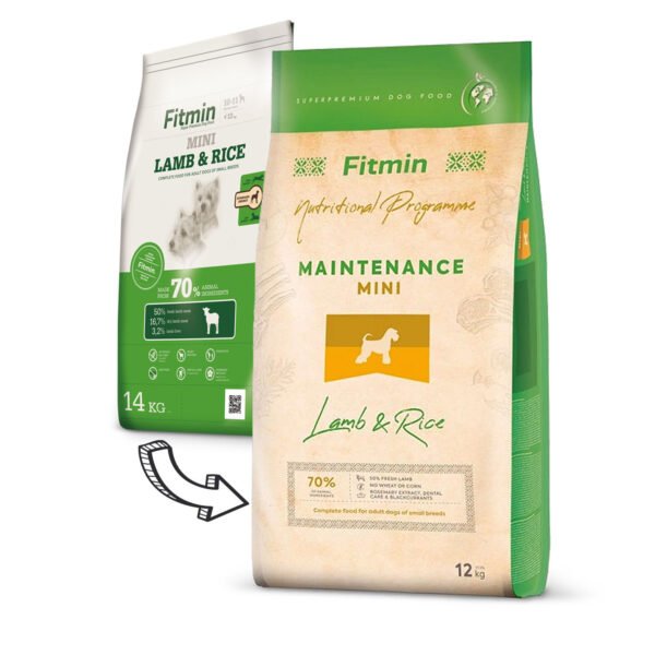 Fitmin Mini Lamb & Rice sausas maistas šunims