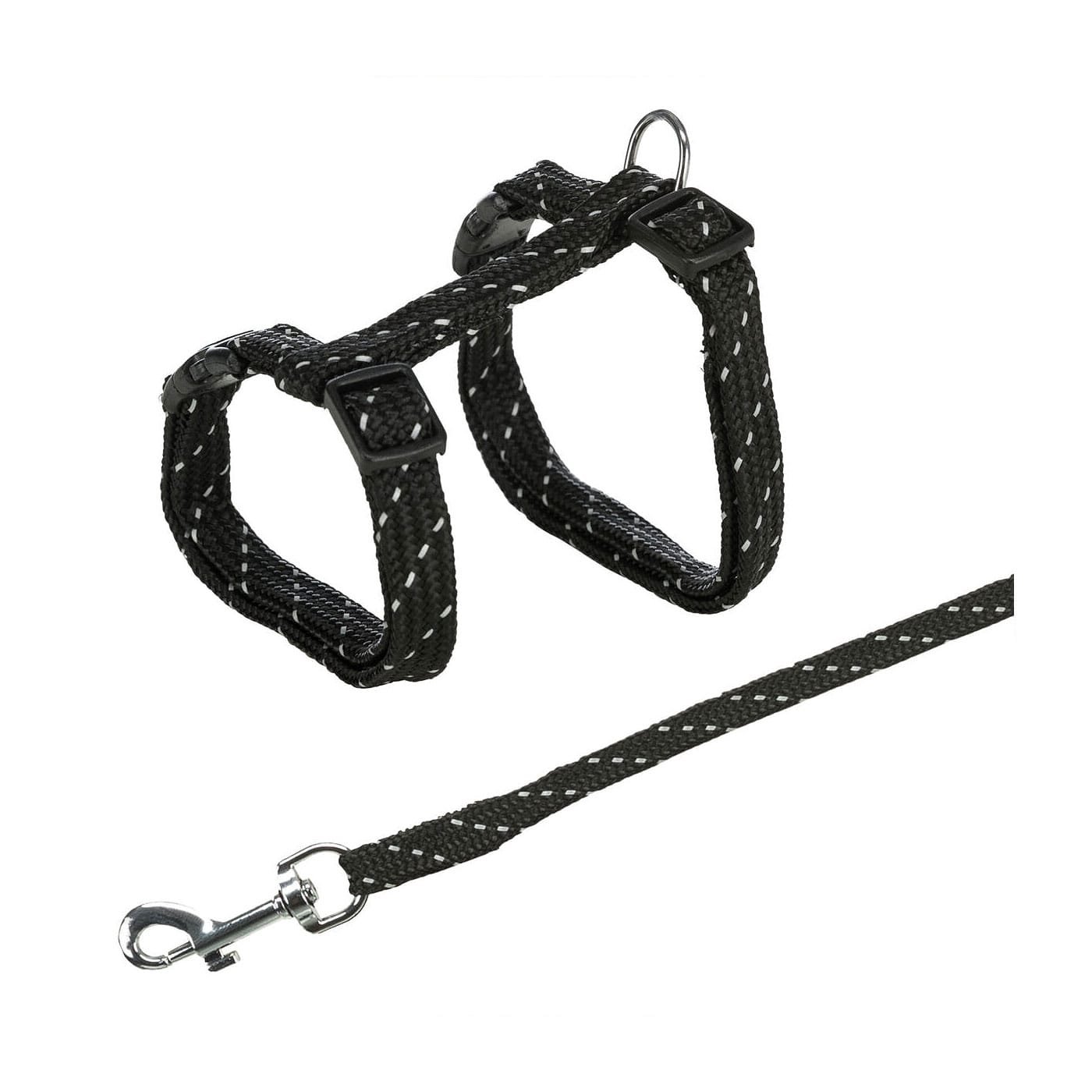 Trixie petnešos su pavadėliu katėms, su šviesą atspindinčiomis detalėmis, įv. spalvų