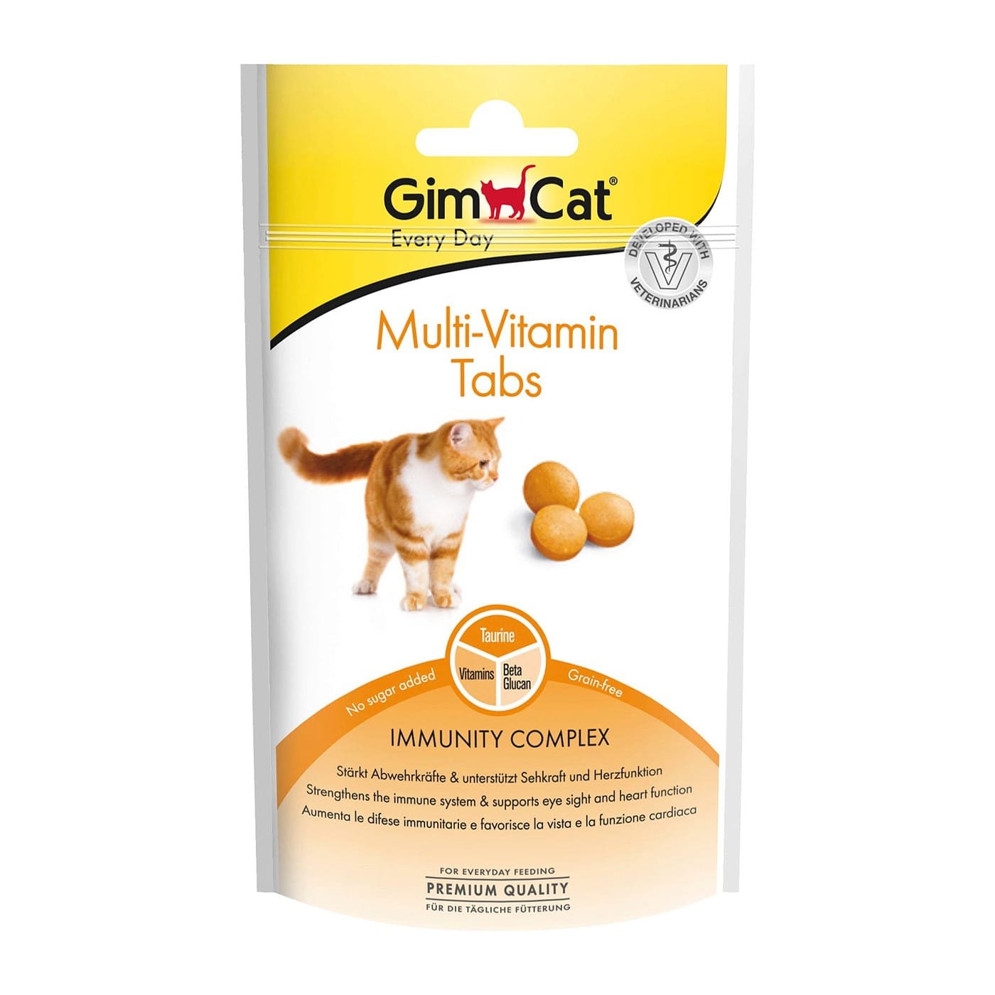 GimCat Adult Multivitamin Tabs skanėstai katėms, stiprina imuninę sistemą, regėjimą ir širdies funkciją, 40 g