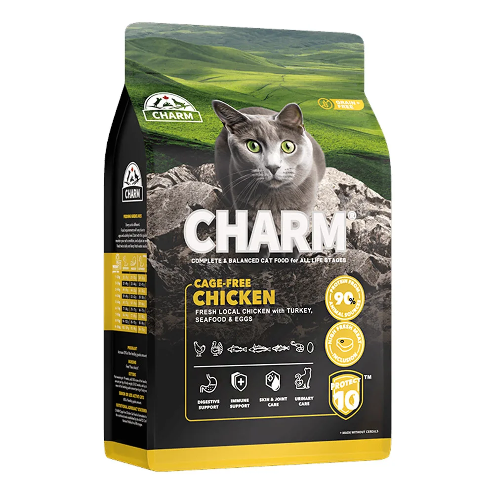 Charm Cage-Free Chicken sausas maistas katėms