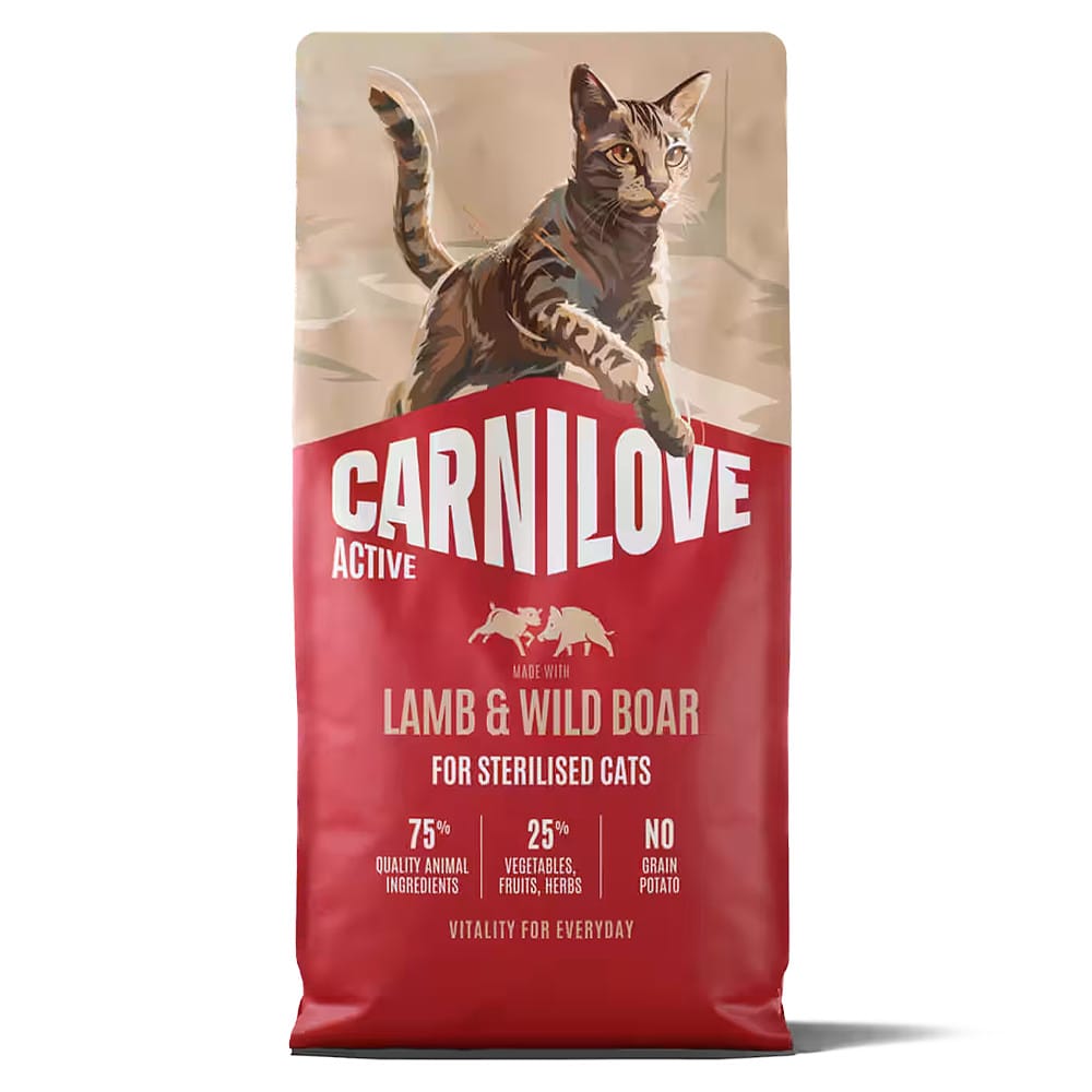 Carnilove Active Adult Lamb & Wild Boar Sterilised sausas maistas katėms