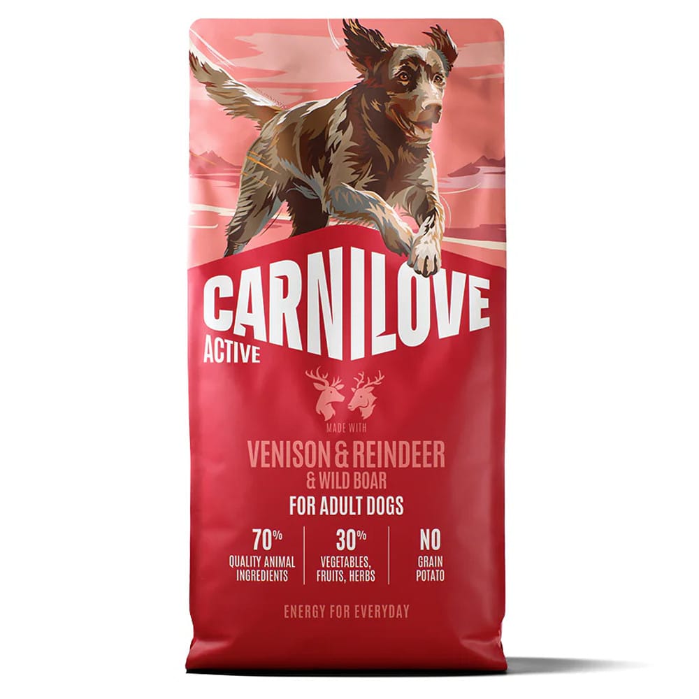 Carnilove Active Adult Venison, Reindeer & Wild Boar sausas maistas šunims