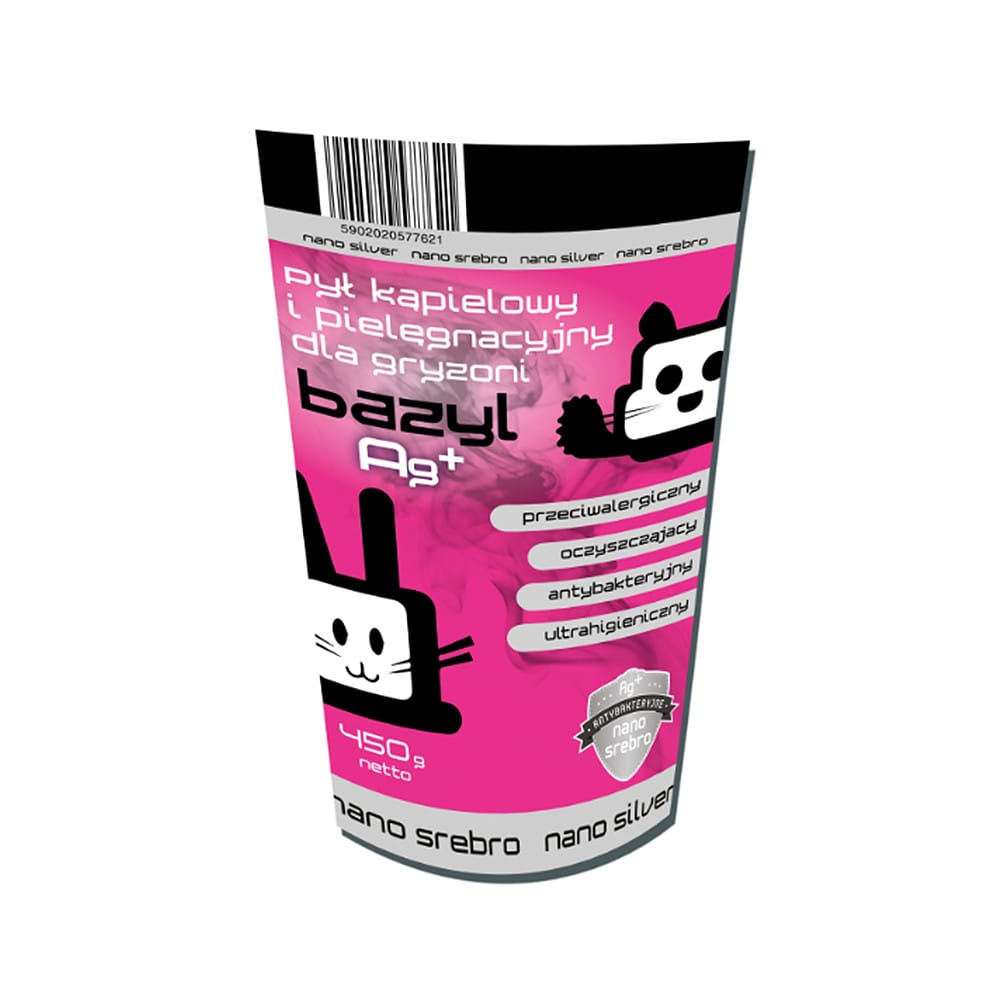 Bazyl Ag+ Bathing and Care Powder smėlis graužikams, 450 g