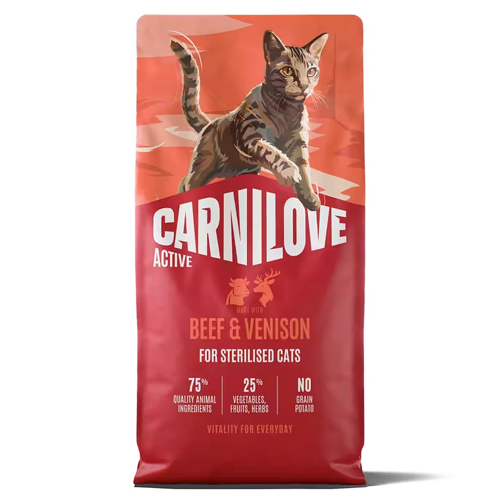 Carnilove Active Adult Beef & Venison Sterilised sausas maistas katėms