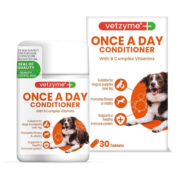 Vetzyme Once a Day Conditioner papildas šunims, bendram organizmo stiprinimui N30