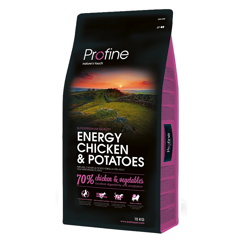 Profine Energy Chicken & Potatoes sausas maistas šunims 15 kg