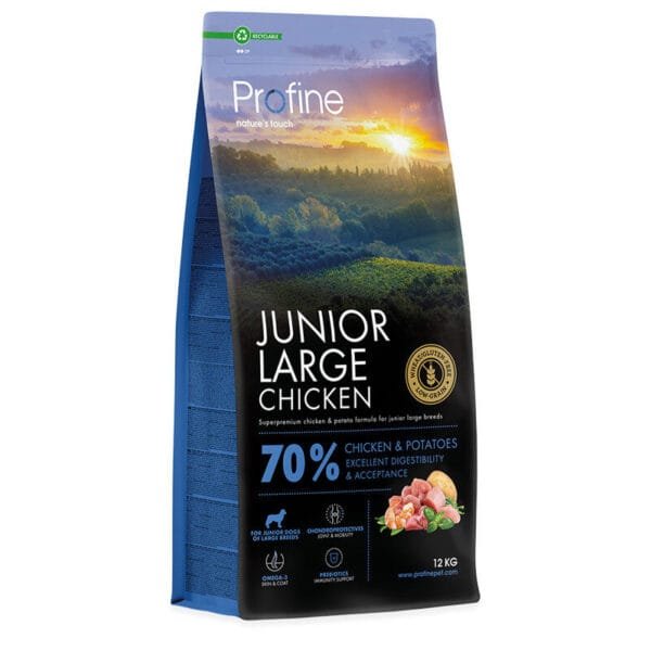 Profine Junior Large Breed Chicken & Potatoes sausas maistas šunims 12 kg