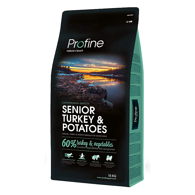 Profine Senior Turkey & Potatoes sausas maistas vyresnio amžiaus šunims 15 kg