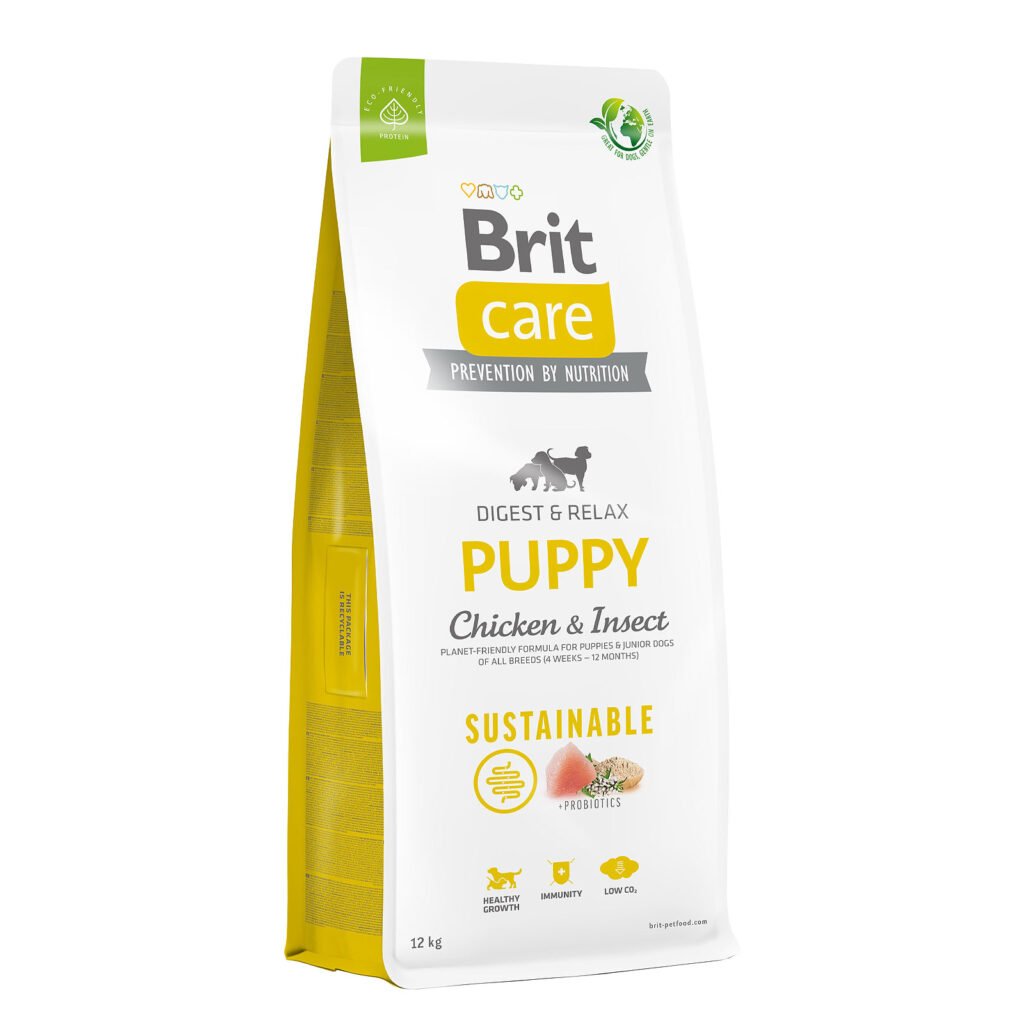 Brit Care Sustainable Puppy Chicken & Insect sausas maistas šuniukams 12 kg