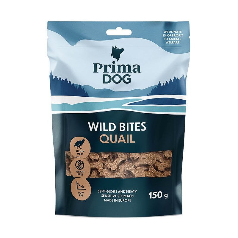PrimaDog Wild Bites Paipalu kārumi ar vilkābeles ogām suņiem 150 g