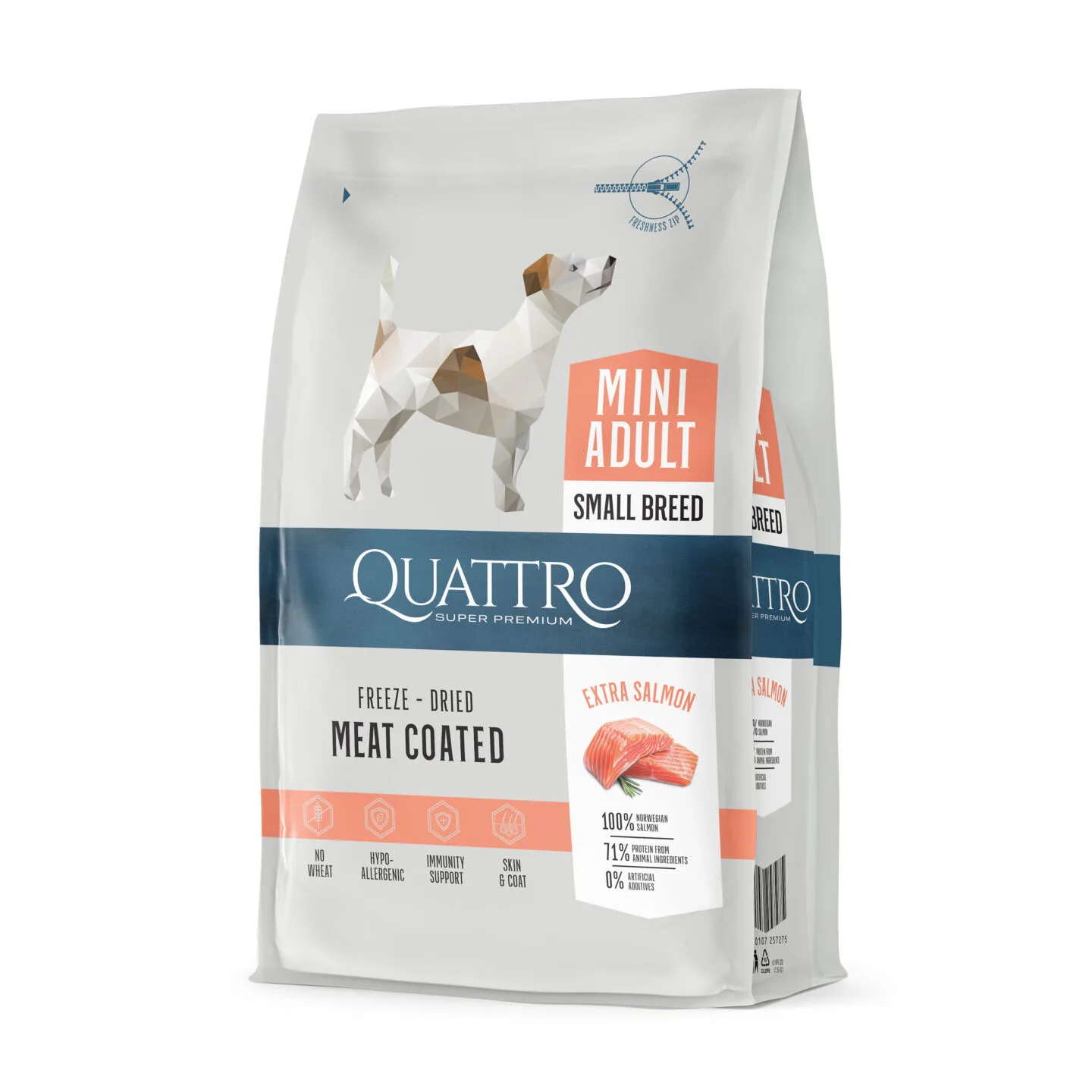 Quattro Mini Adult Salmon sausas maistas šunims