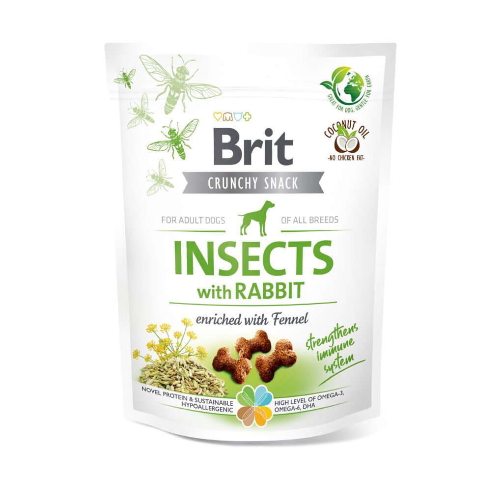 Brit Care Crunchy Snack Insects with Rabbit skanėstai šunims 200 g