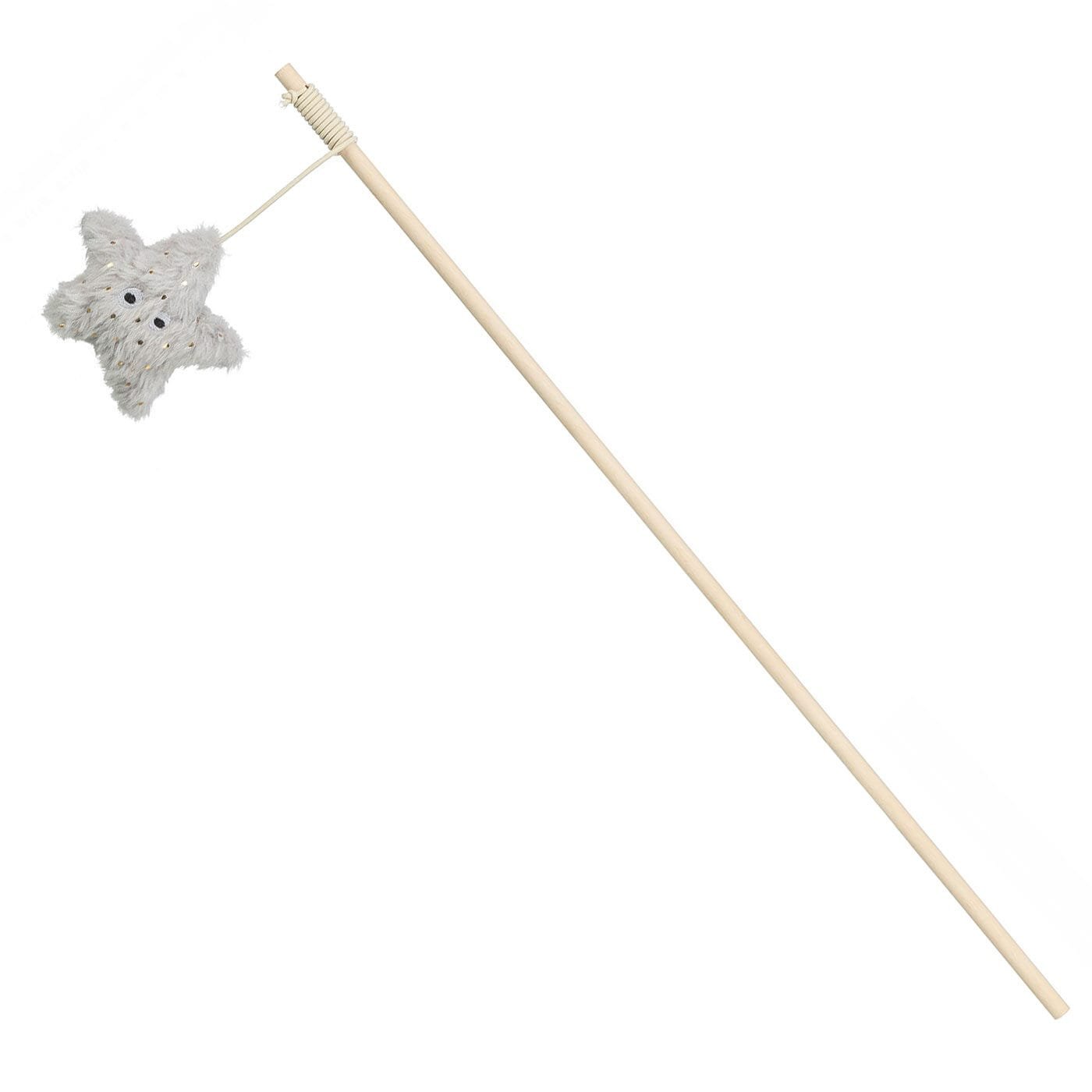 Trixie žaislas katėms ant medinio pagaliuko, žvaigždė su katžole ir čežačia folija