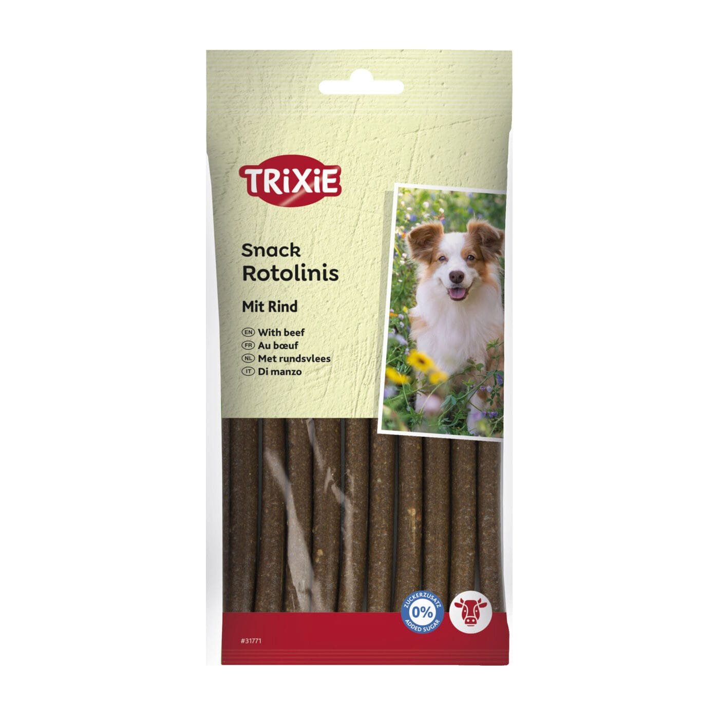 Trixie Rotolinis minkštos lazdelės su jautiena, skanėstas šunims, 120 g