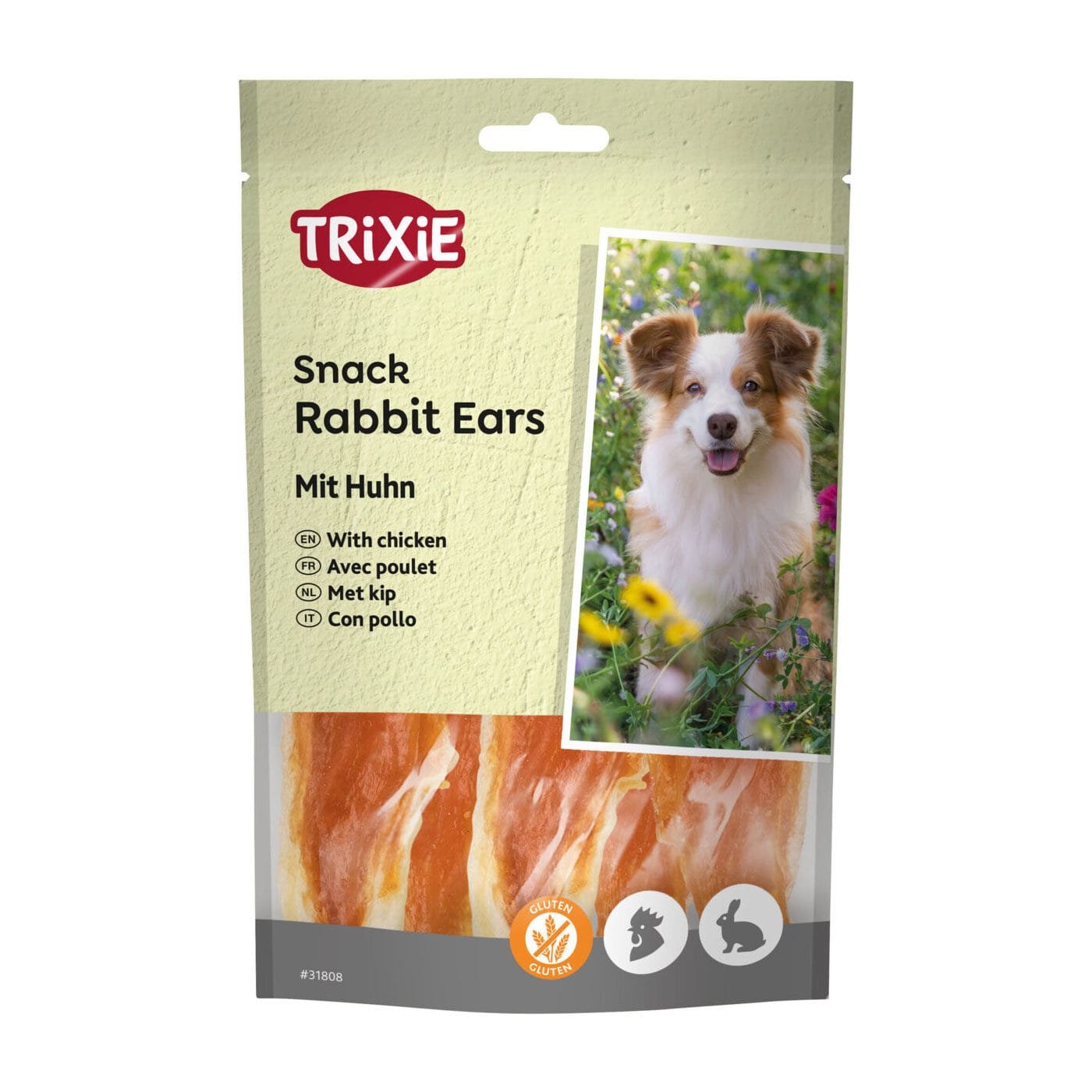 Trixie Premio triušių ausys su minkšta vištiena, skanėstas šunims, 80 g