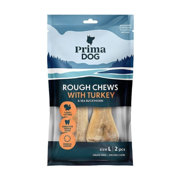 PrimaDog Rough Chews kalkuniluudega koertele