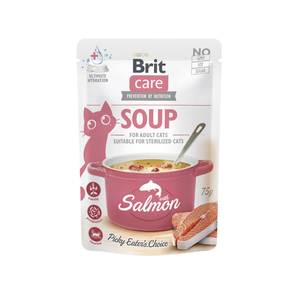 Brit Care Salmon Soup sriubos gėrimas katėms