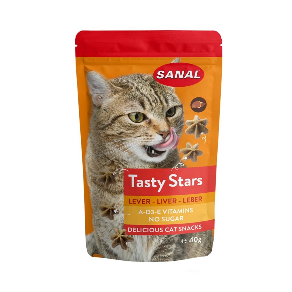 Sanal Tasty Stars Liver skanėstai katėms 40 g