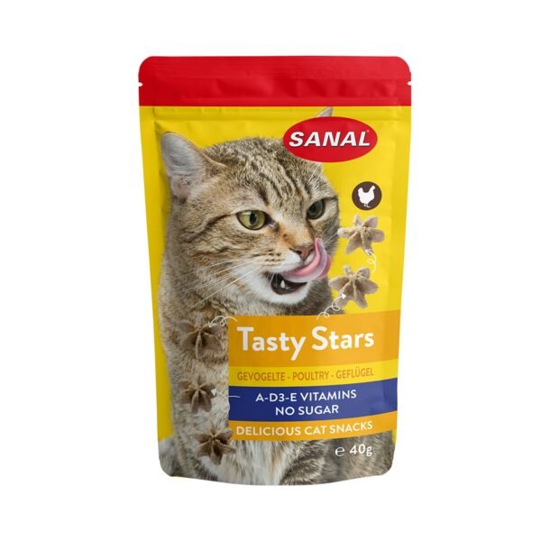 Sanal Tasty Stars Poultry skanėstai katėms 40 g