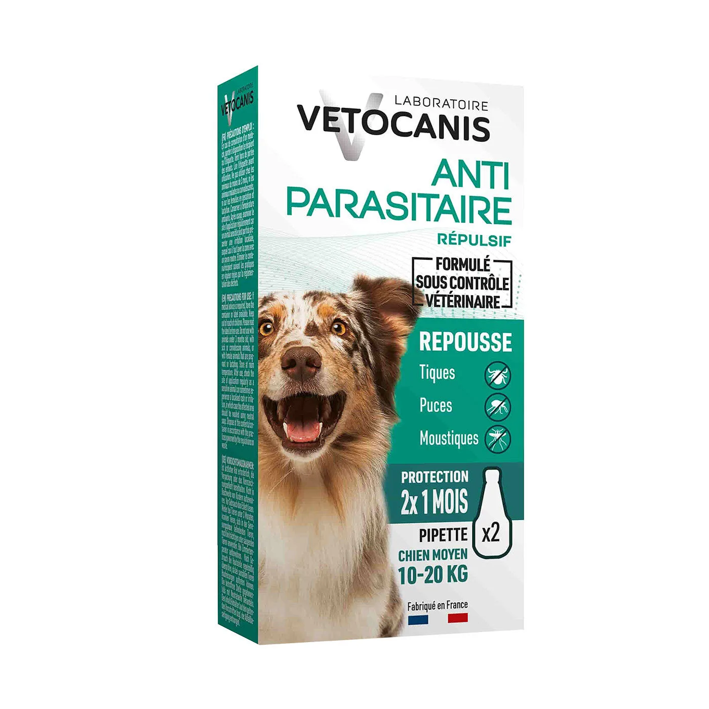 Vetocanis lašiukai nuo erkių vidutinio dydžio veislių šunims