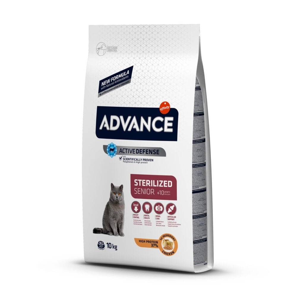 Advance Sterilized Senior sausas maistas katėms