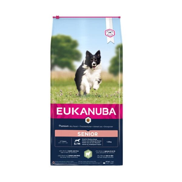 Eukanuba Senior S/M Lamb & Rice sausas maistas šunims 12 kg