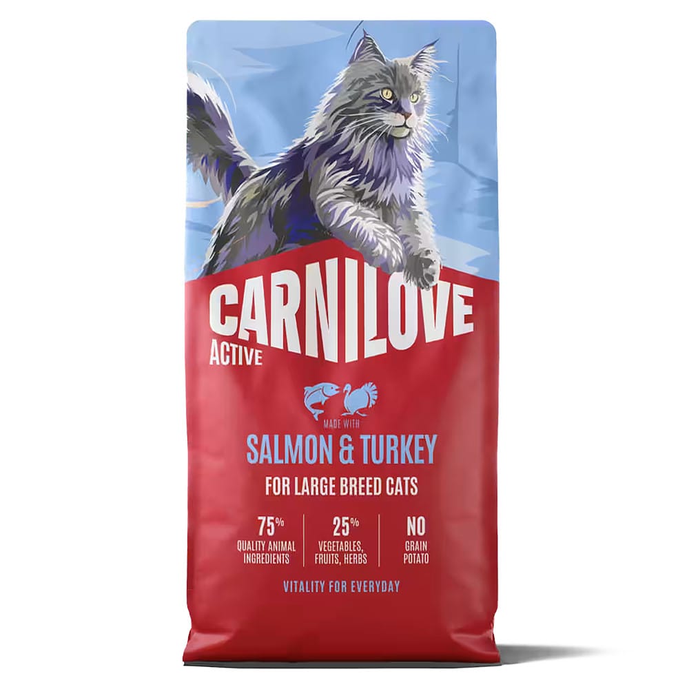 Carnilove Active Salmon & Turkey Large Breed sausas maistas katėms