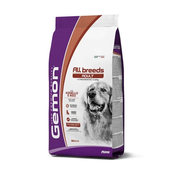 Gemon All Breeds Adult Lamb & Rice sausas maistas šunims