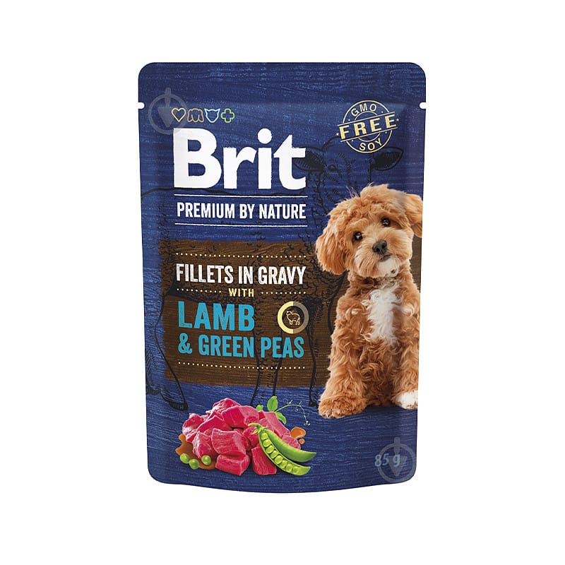 Brit Premium by Nature Lamb & Green Peas konservai šunims padaže