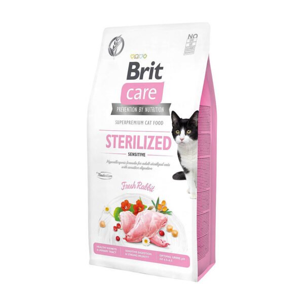 Brit Care Sterilizēta sausā kaķu barība Sensitive