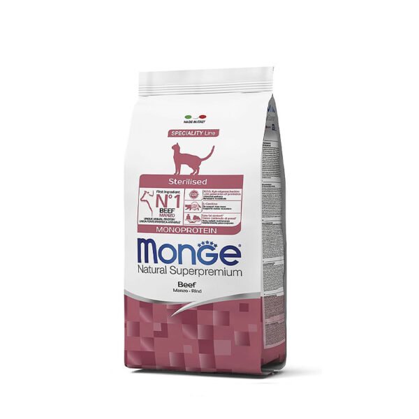 Monge Natural Superpremium Sterilised Beef sausas maistas katėms 1.5 kg