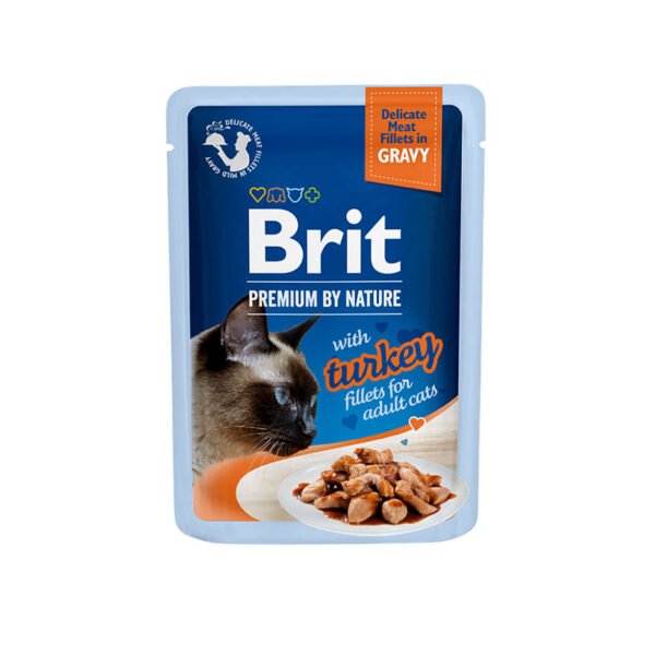 Brit Premium Delicate Turkey konservai katėms padaže