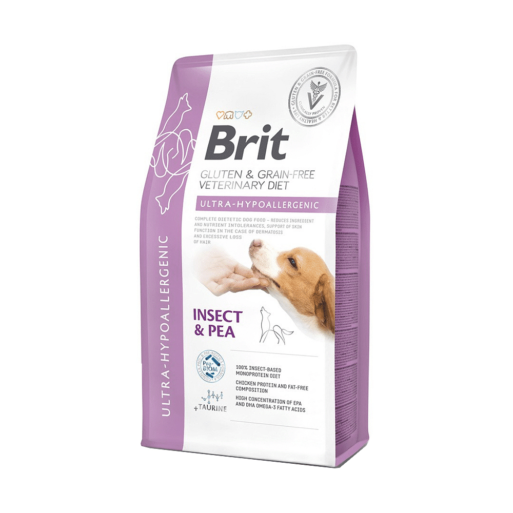 Brit Veterinary Diets Ultra Hypoallergenic sausā barība suņiem 12 kg