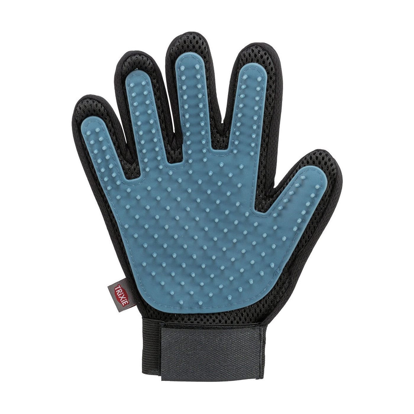 Trixie šukavimo pirštinė augintiniams, juoda su mėlynu